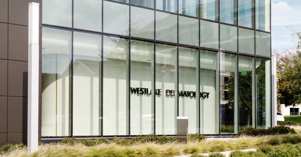 Michael Hsu Architecture designed the Westlake Dermatology & Cosmetic Surgery clinic, a concrete and glass pavilion, in Dallas' Highland Park. (Photo courtesy of Westlake Dermatology)  (Photo by Westlake Dermatology)