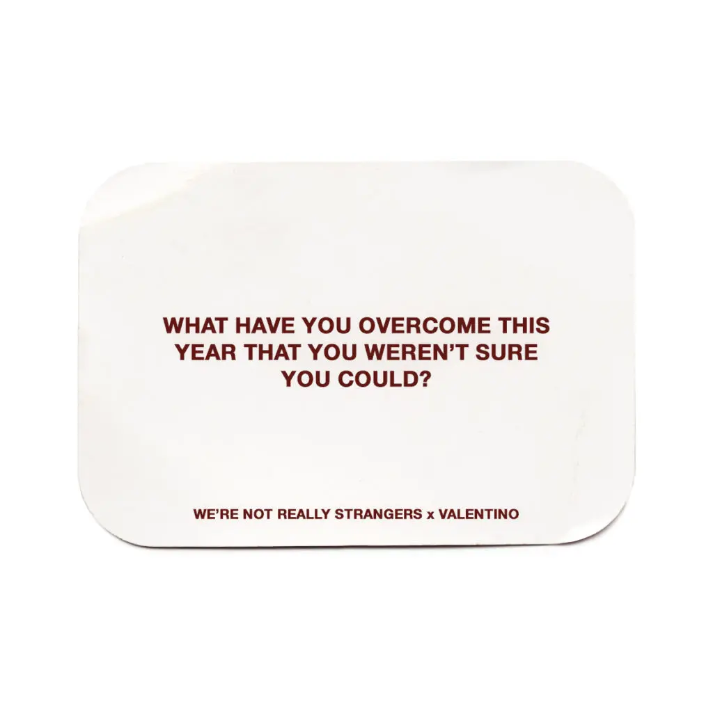 A luxury version of the card game, We're Not Really Strangers, to connect with yourself and others.