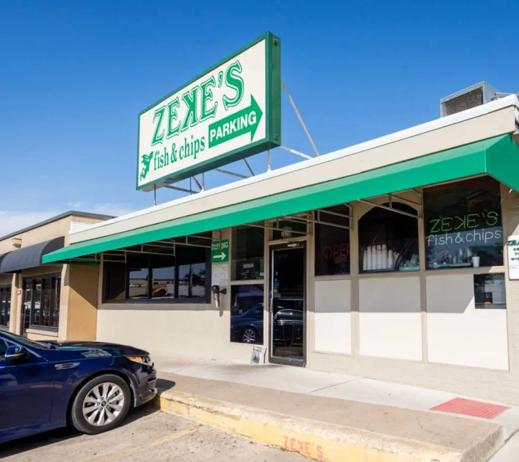 Zeke's famous green awning.