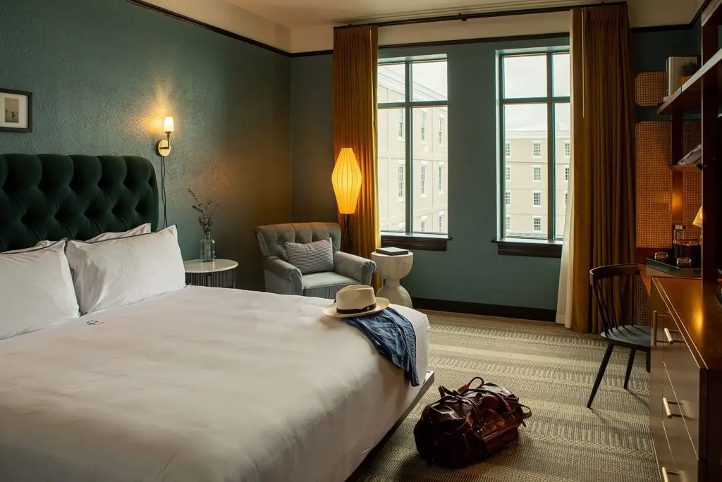The spacious suites at Emeline are cozy with upscale luxury. 