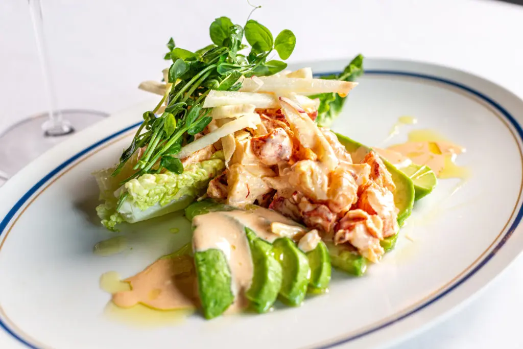 The lobster salad with avocado is one of several tempting salads on Turner's lunch menu. (Photo by Jenn Duncan)