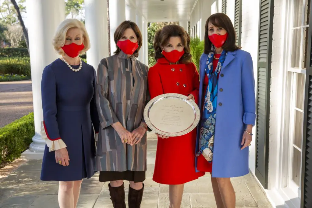 The women behind the Salvation Army Annual Luncheon's record-breaking success Ann Bookout, Judy Tate, honoree Linda McReynolds, and Jenny Elkins. (Photo by Jenny Antill Clifton)