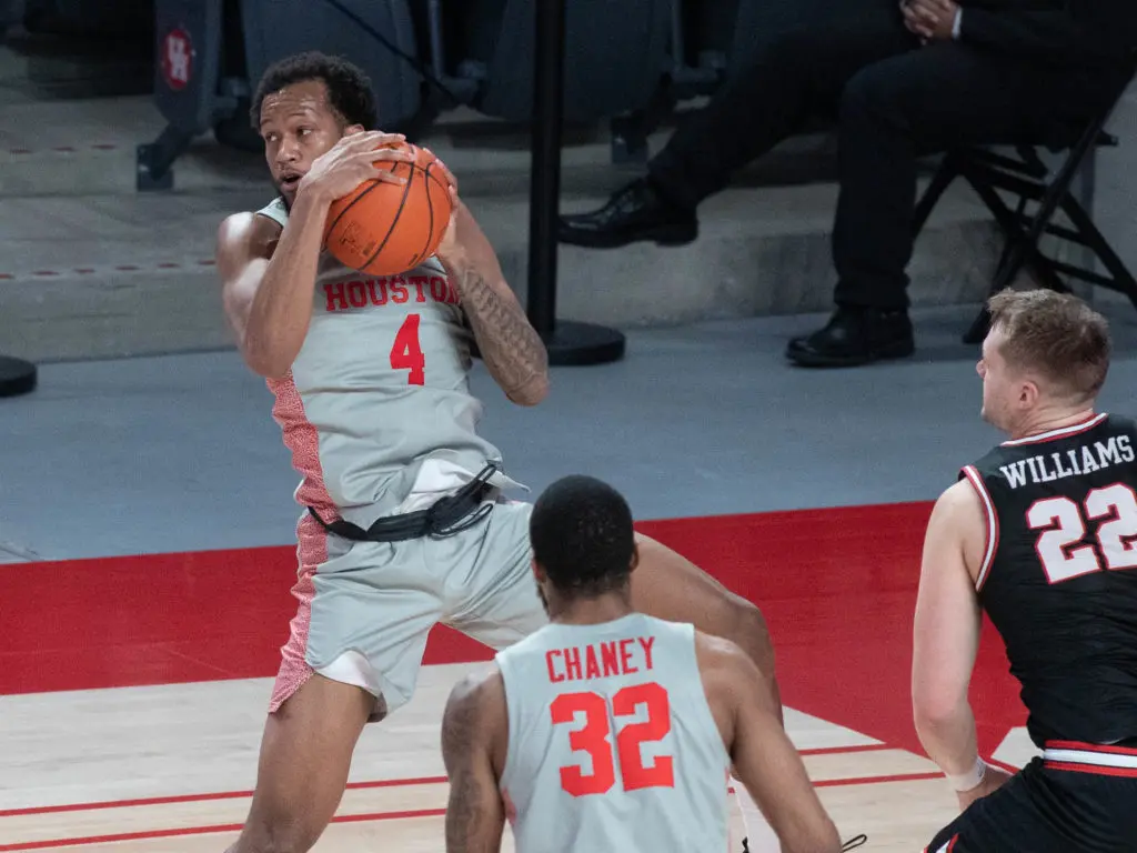Justin Gorham can be a near Dennis Rodman-level rebounder for Houston. (Photo by F. Carter Smith)