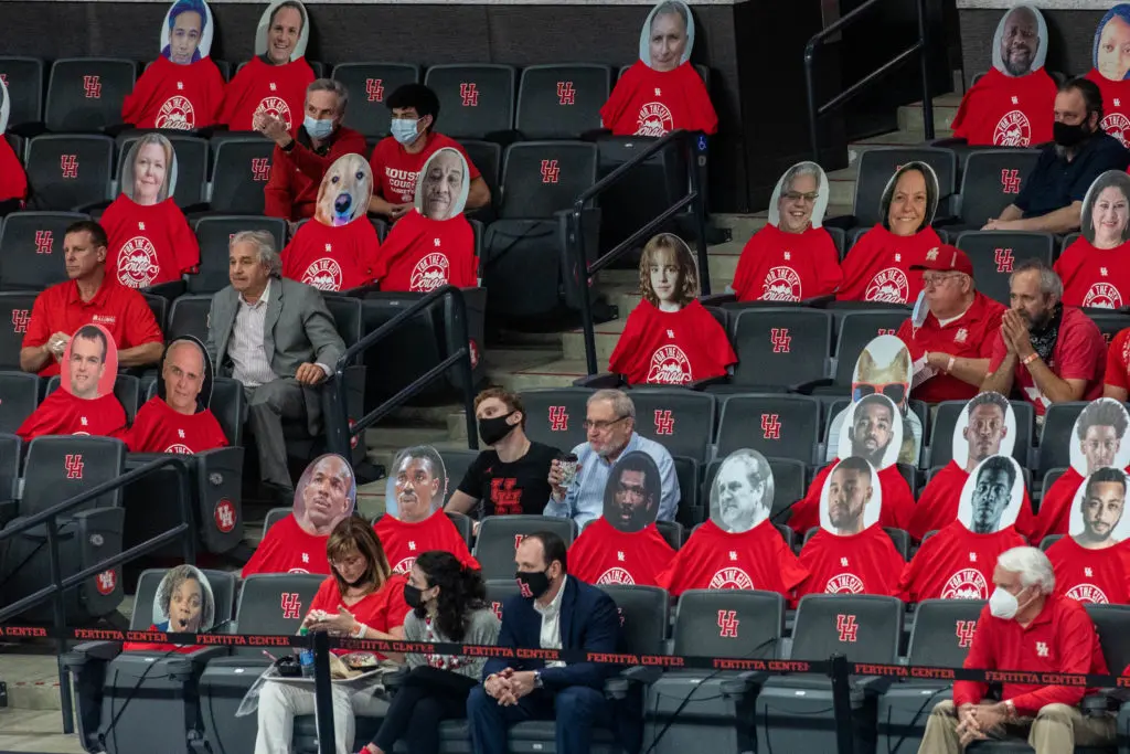 University of Houston's fans still bring the noise to a crowd limited Fertitta Center. (Photo by F. Carter Smith)