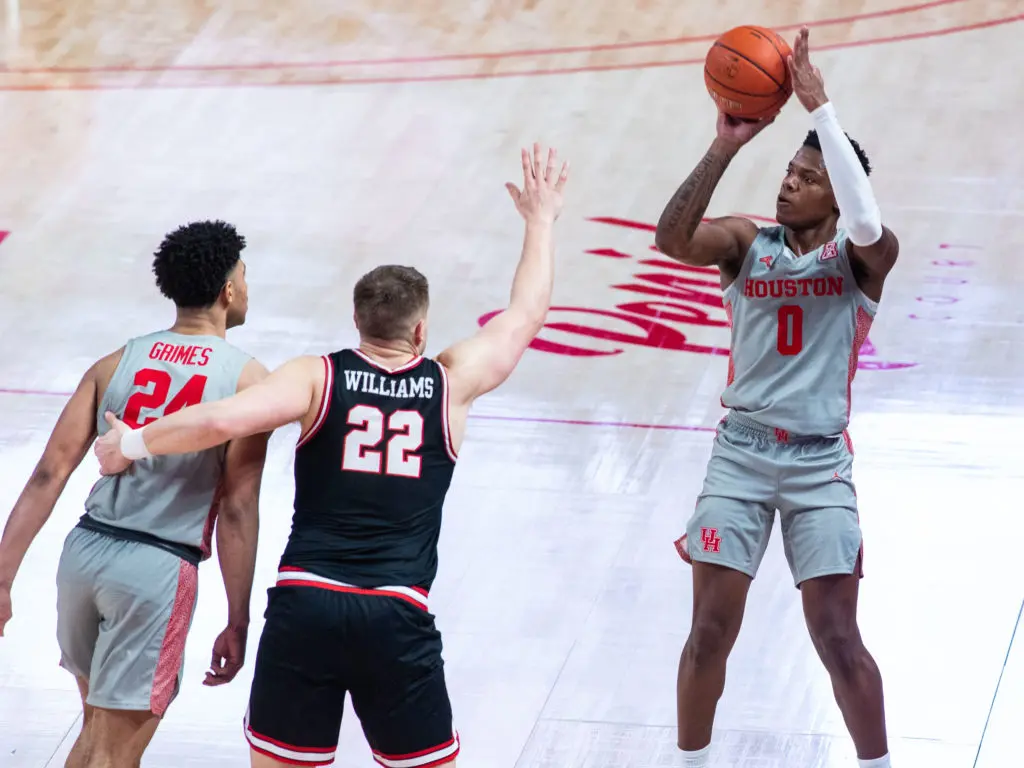 UH Marcus Sasser can be one of the best shooters in the country. (Photo by F. Carter Smith)