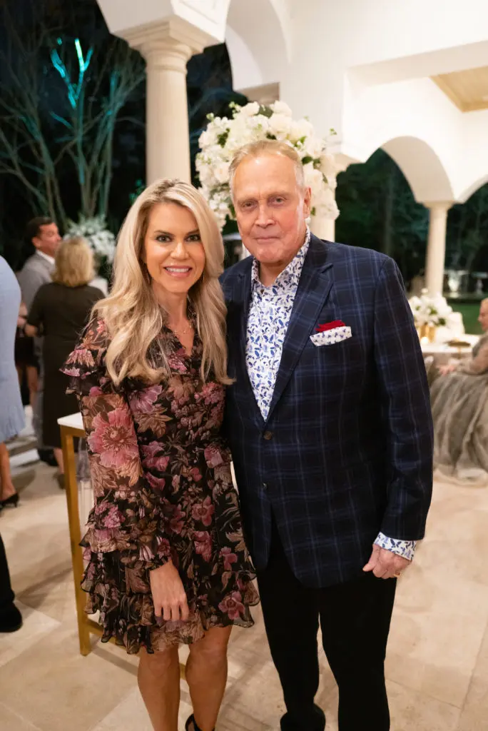 Faith & Lee Majors, the Hollywood star, attend the engagement party of Frances Moody and Tony Buzbee.