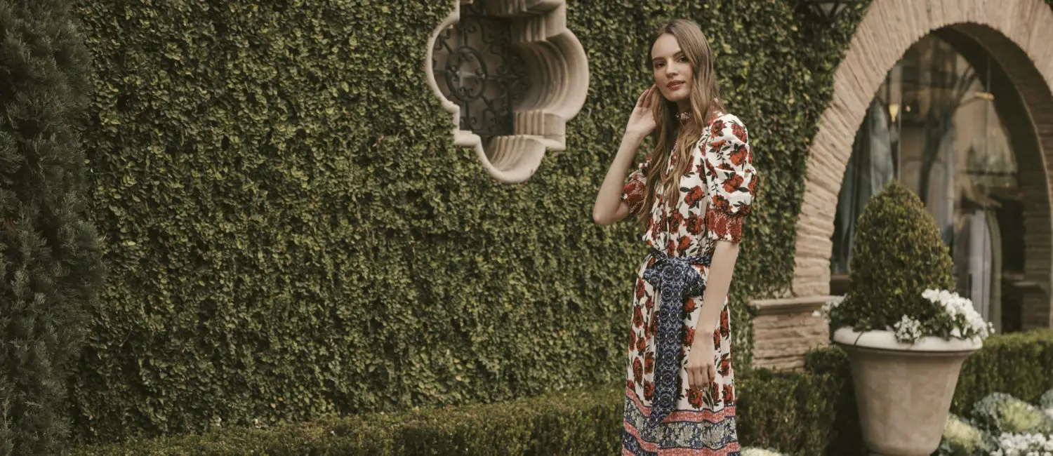 Highland Park Village is Ready for Spring – A feminine, Provencal dress at Alice + Olivia. Photo by Blair Getz Mezibovia.