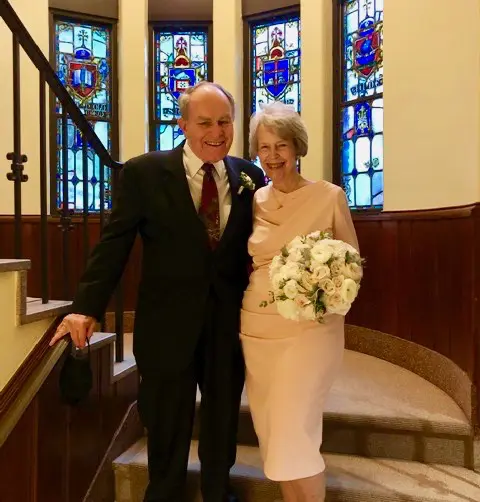 Jack Hurt, 84, and Ann Neyland, 77, were married in December of 2020 after having met in their senior living community, The Buckingham.