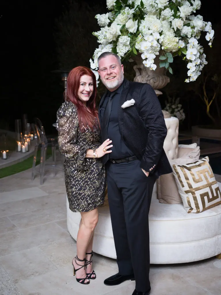 Jennifer & Chad Pinkerton attend the engagement party of Frances Moody and Tony Buzbee.