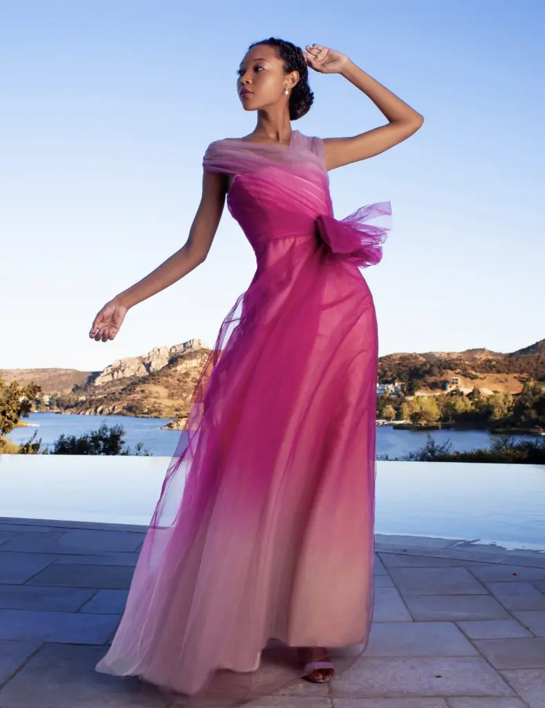 Kevan Hall pink ombre gown. (Photo courtesy of Kevan Hall)