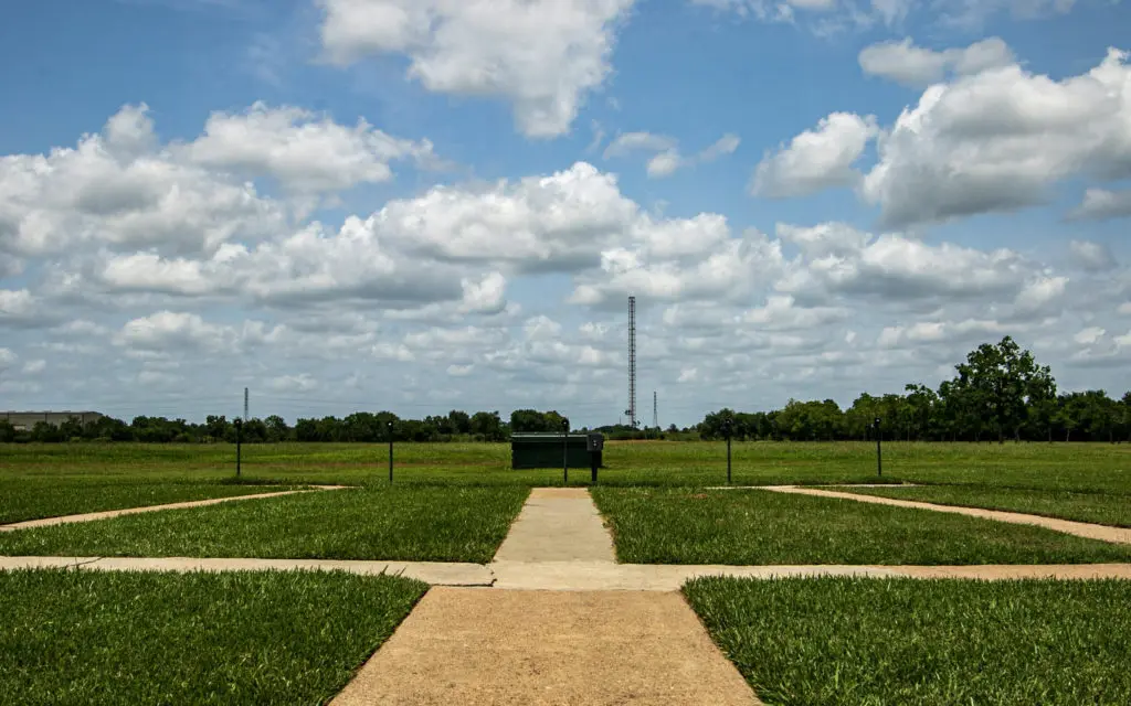 A trap sits at the edge of Greater Houston Sports Club's five stand field.