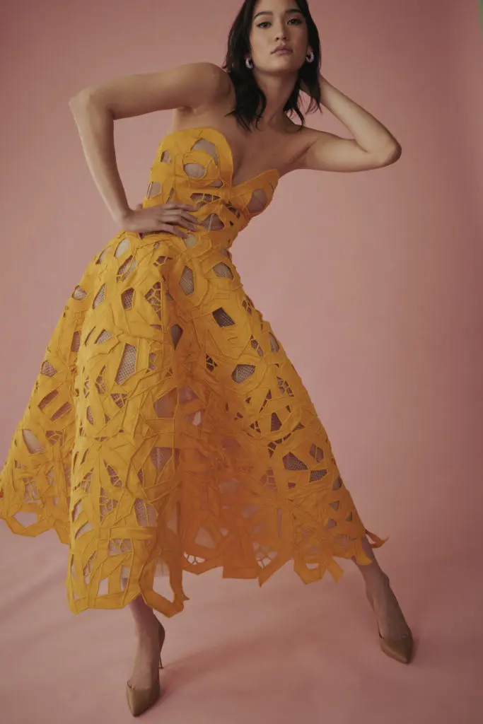 Oscar de la Renta laser cut dress. (Photo courtesy of Oscar de la Renta)