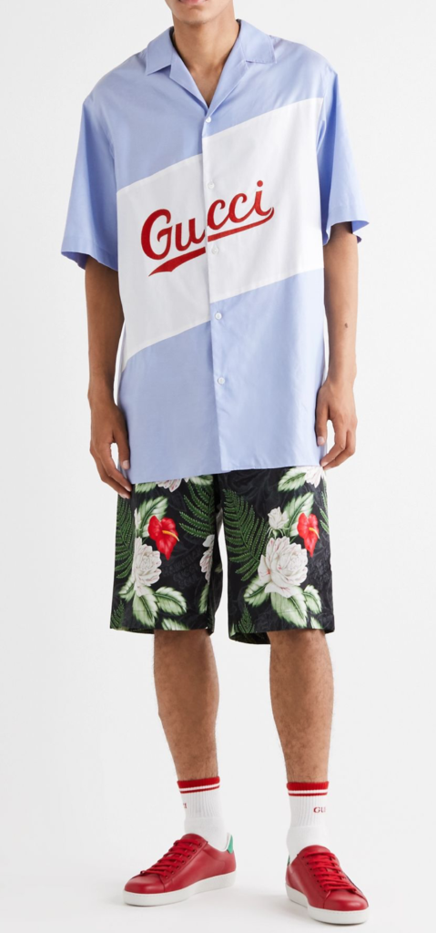 The secret to dressing for the Lunar New Year - wear red. Try out these fun Gucci sneakers. Available at MRPORTER.com