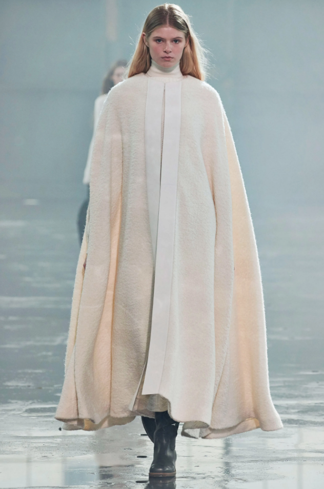 Gabriela Hearst cream boucle cape coat. (Photo courtesy of Gabriela Hearst)