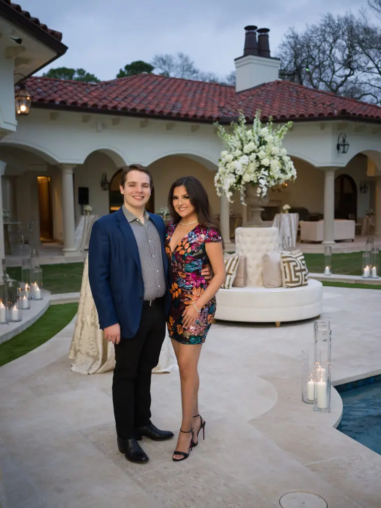 Will Brookshire and Naudia Luviano attend the engagement party of Frances Moody and Tony Buzbee.