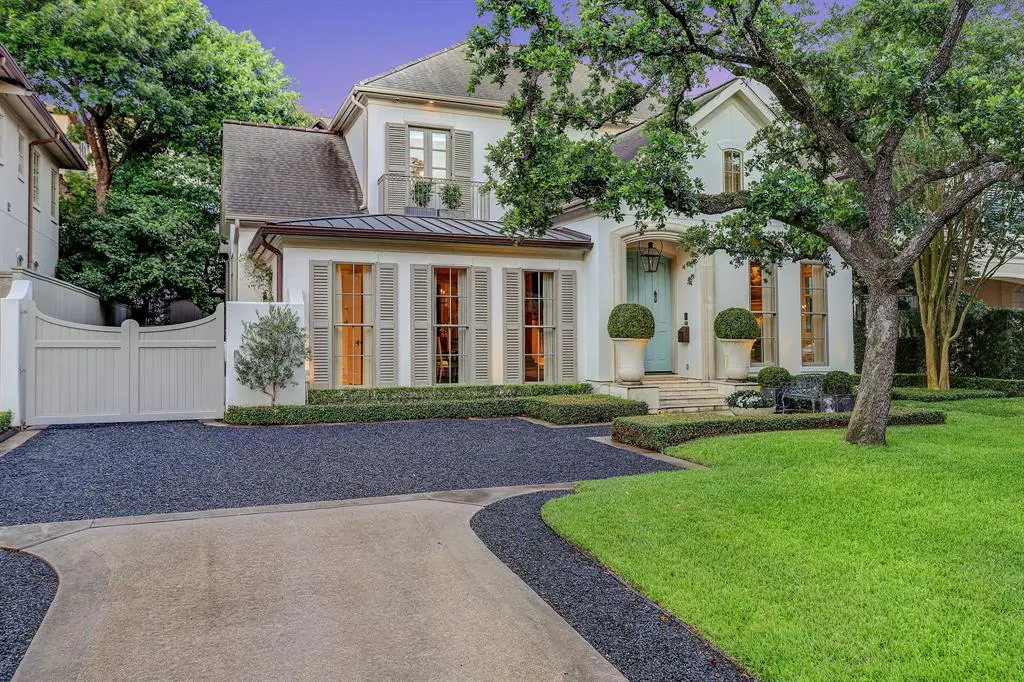 Louisiana architectural influences are evidence in this Afton Oaks house at 3407 Banbury Place.