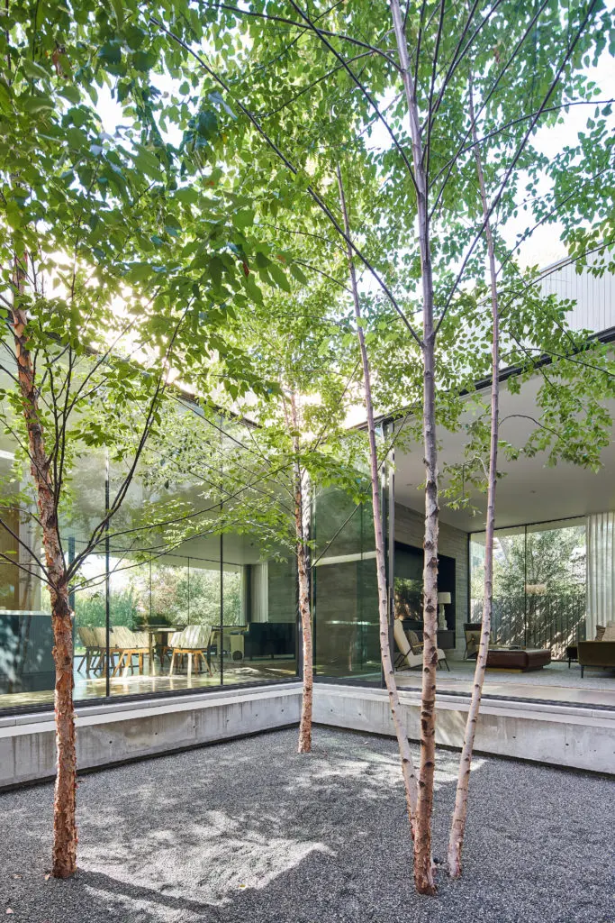 Mesa Design Group’s landscaping is an integral part of the indoor-outdoor flow at this stylish Preston Hollow home in Dallas. (Photo by Stephen Karlisch )
