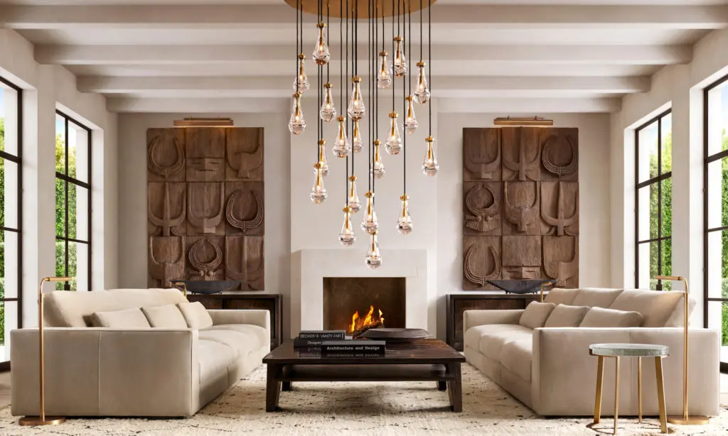 Rain round chandelier, $15,446 (courtesy of RH)