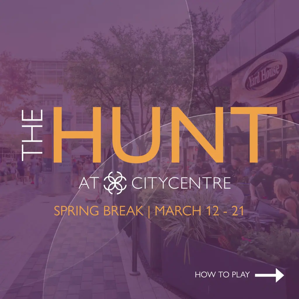 CITYCENTRE is launching The Hunt, an exciting cross-campus scavenger hunt running from March 12-21.