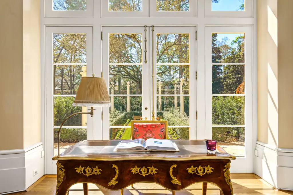 The classic details of the interiors and gardens of the Gerald Hines house  reflect the couple's fond regard for classic Italian architecture.  (Photo by Sonya Bertolino)