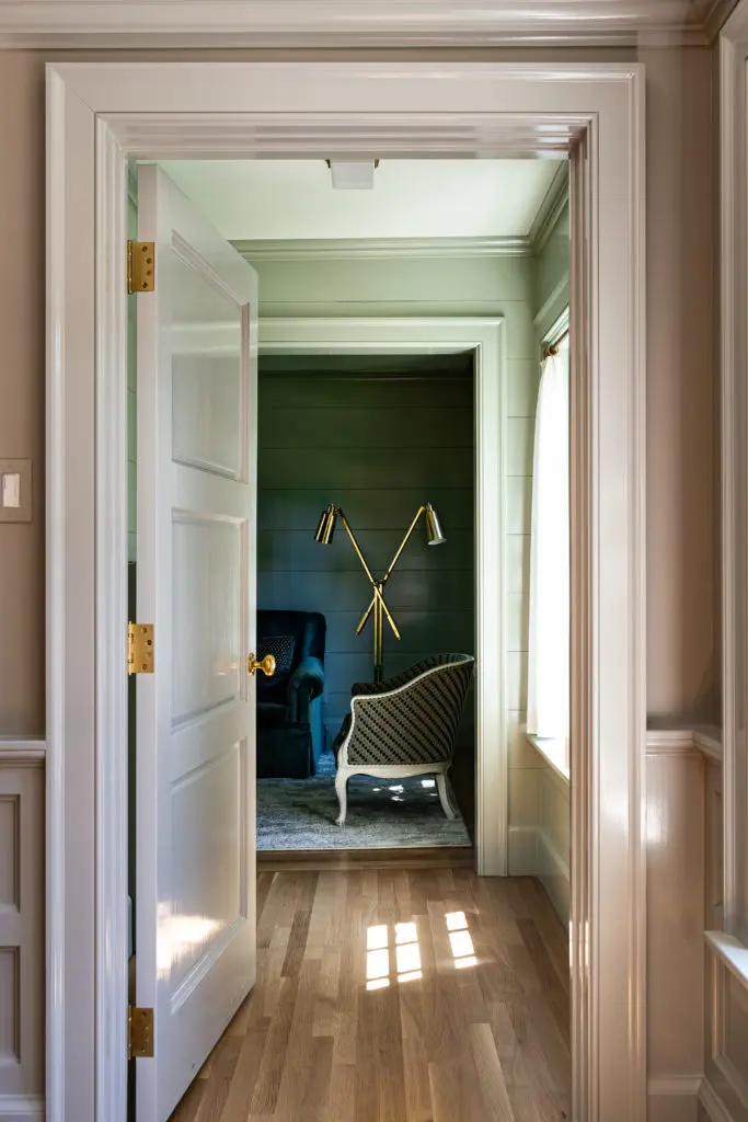 A quiet moment in an upstairs hallway, looking toward a sitting area. (Photo by Manny Rodriguez)
