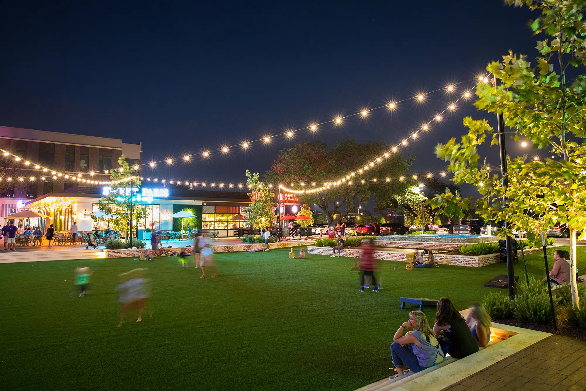 Century Square's lawn. known as The Green, is a true community gathering place.