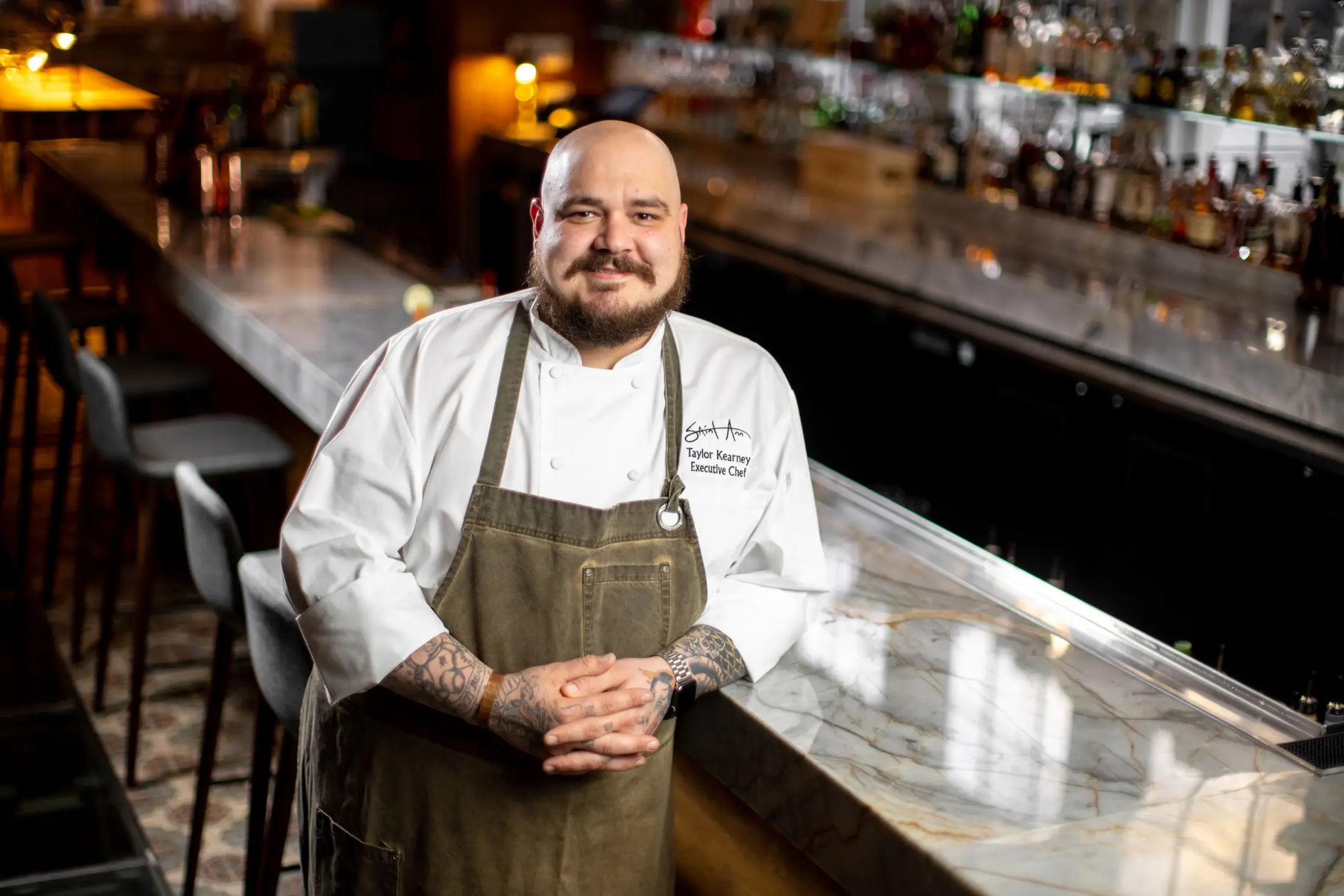 Dallas chef Taylor Kearney recently moved from Harwood's Mercat Bistro to Saint Ann. (Photo by Kathy Tran)
