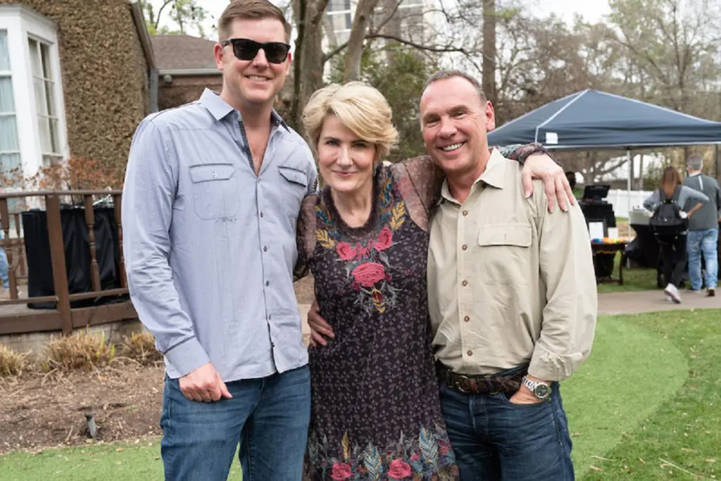 Aaron Lobe, Robin French, Dr. James Flowers at The Houstonian's inaugural BBQ on the Bayou Cook-off.