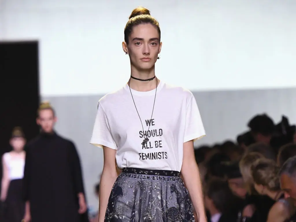 The book's cover showcases the legendary t-shirt emblazoned with 'We Should All Be Feminists" which Chiuri designed for her very first show for the brand in 2016.  