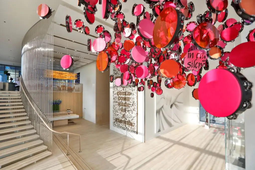 Art installations enchant throughout The Hall Arts Hotel.