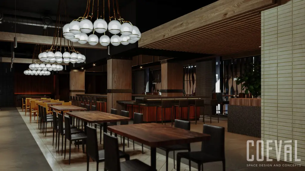 Harper's is 7,000 square feet and sits at the bottom of The Hamilton apartment building. (Rendering courtesy of Coeval)