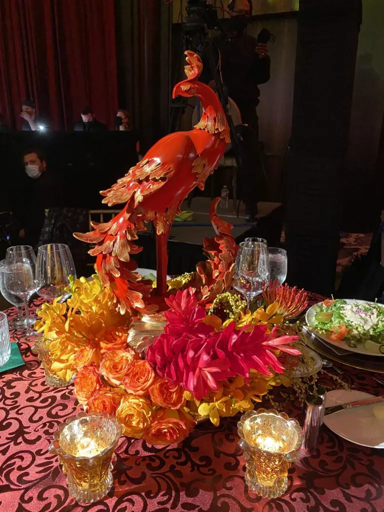 Lavish centerpieces featuring a phoenix were just part of the Houston Symphony Ball decor provided by The Events Company. (Photo by Wilson Parish)