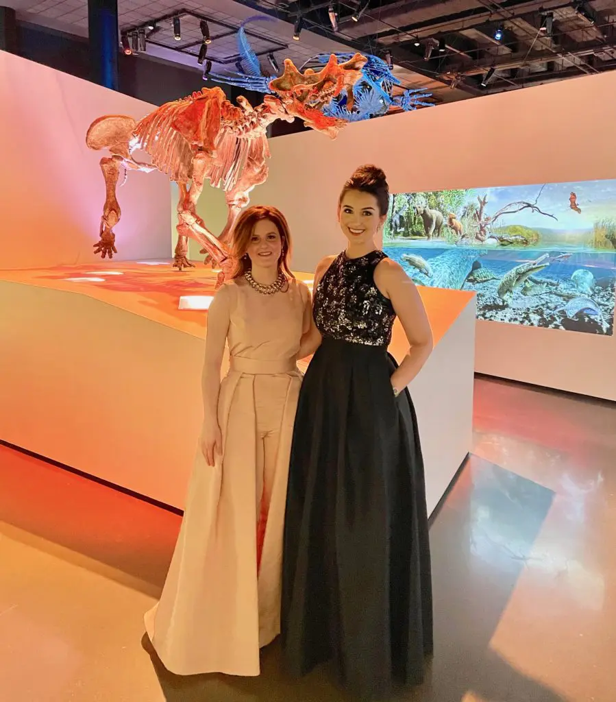 Jenna Lindley, Taylor Anne Adams at the Houston Museum of Natural Science 'Tour the World' gala. (Courtesy photo)