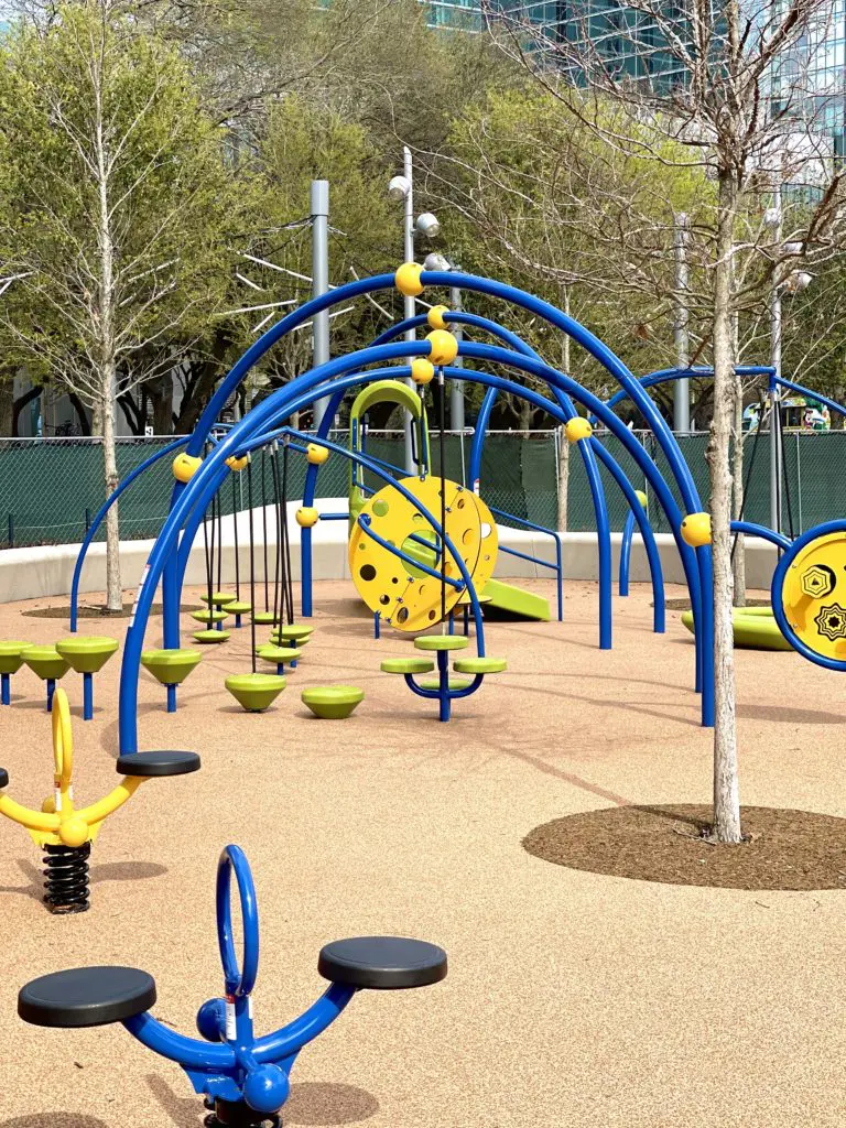 Discovery Green's McGovern Playground features special play ares for the youngest youngsters and those aged 5 to 12. (Photo by (Photo by Sheila Wright, Courtesy of Discovery))