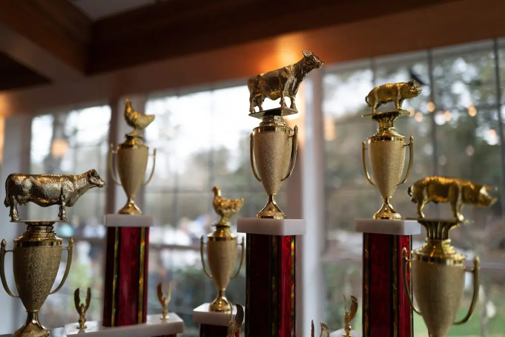 Trophies were presented to the winners  at The Houstonian's inaugural BBQ on the Bayou Cook-off.