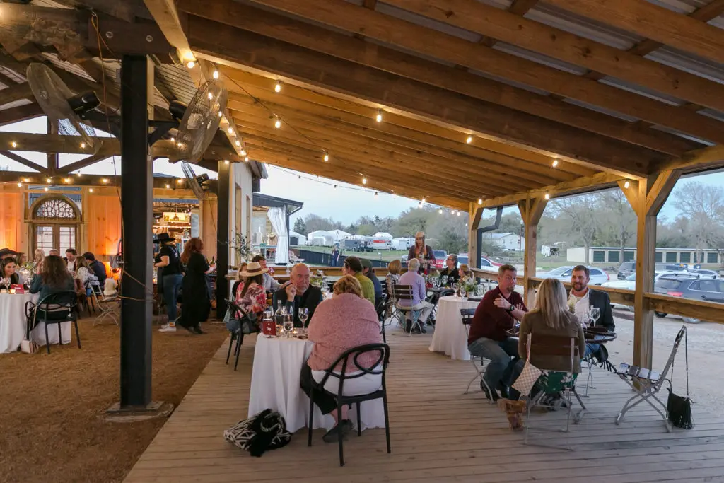 Round Top's spanking new venue The Halles welcomed 100 diners to the Butcher's Ball. (Photo by Emily Jaschke)