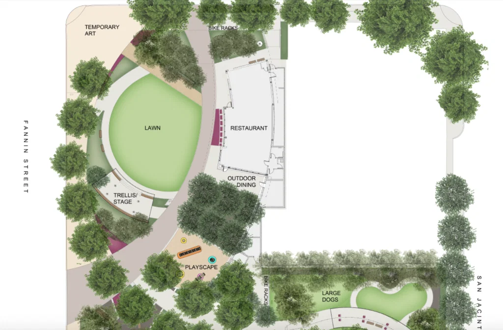 Plan for Trebly Park set to be completed in 2022. (Rendering courtesy of the Downtown Redevelopment Authority)