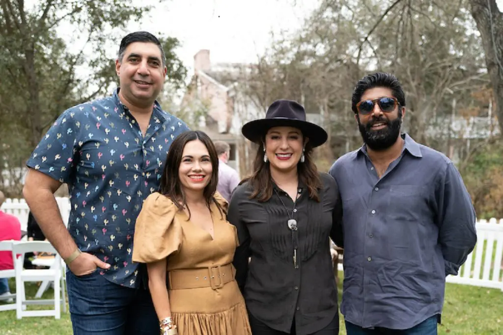 George & Michelle Farah, Madyson Chavez, Alim Adatia at The Houstonian's inaugural BBQ on the Bayou Cook-off.