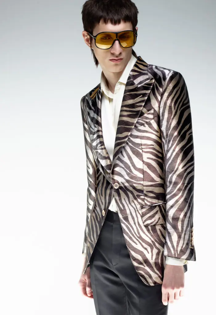 Tom Ford metallic animal print jacket. (Photo courtesy of Tom Ford)