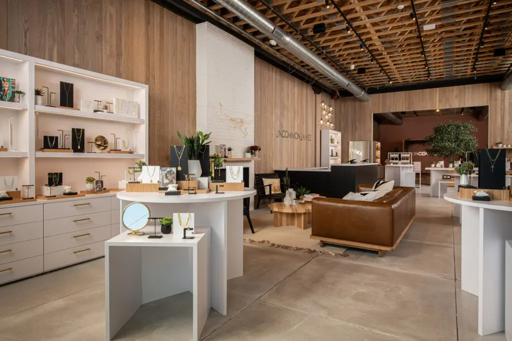 The interior of Uncommon James' Deep Ellum outpost. "I thought it made sense for the brand to come [to Dallas], and I looked at every area. Deep Ellum was just really cool to me," founder Kristin Cavallari says. 