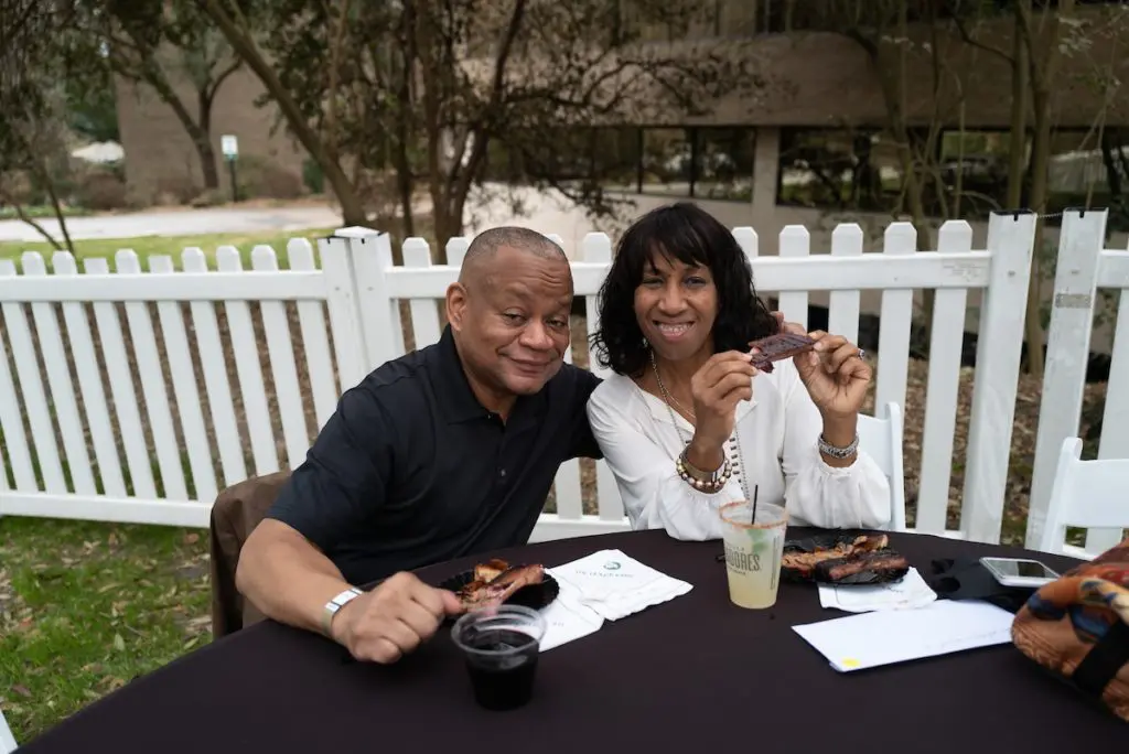 James & Angela Holland at The Houstonian's inaugural BBQ on the Bayou Cook-off.