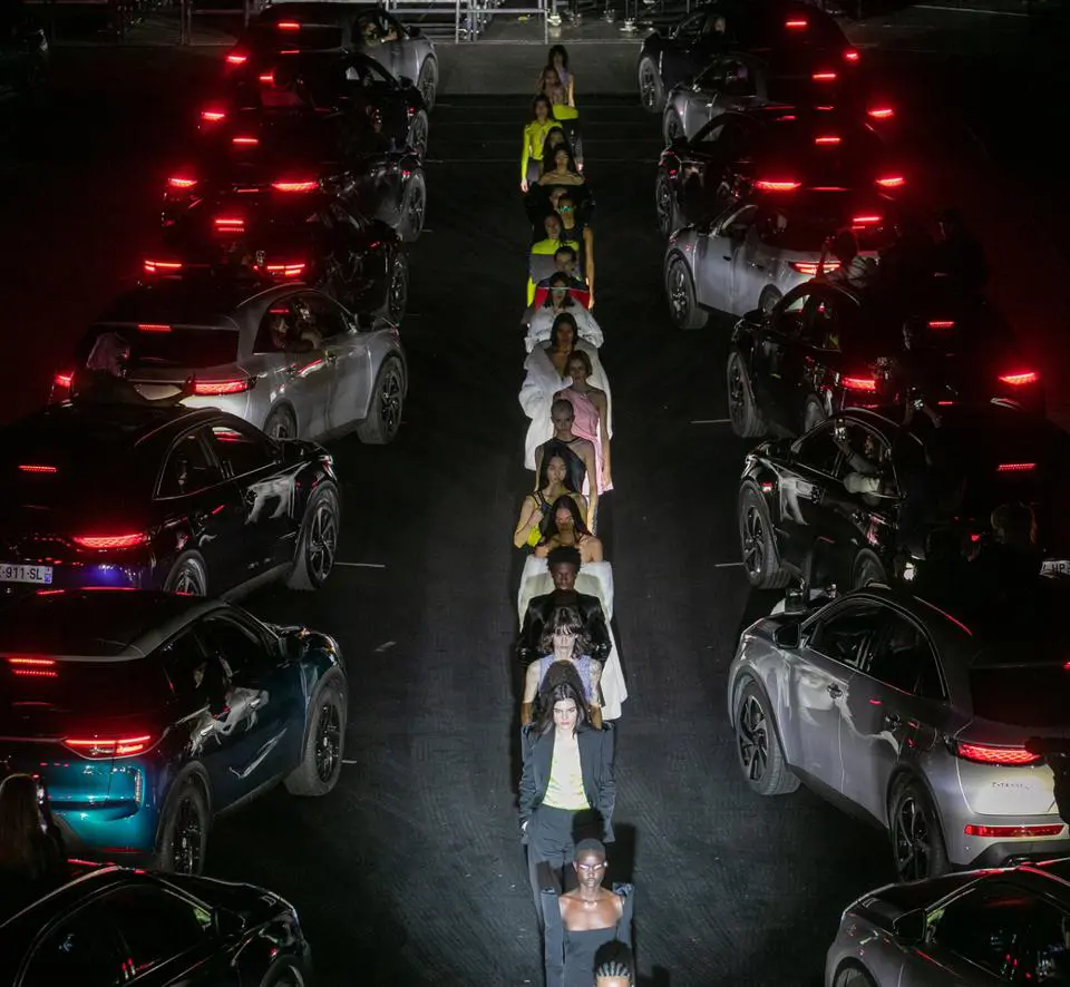 Coperni created a drive-in runway show during Paris Fashion Week. (Photo courtesy of Coperni)