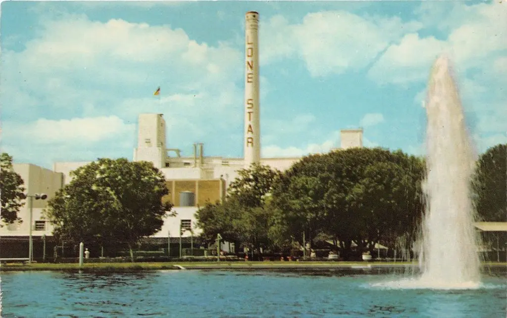 The distinctive smokestack at Lone Star District has been a community icon for decades. Here's a shot of it from the 1960s.