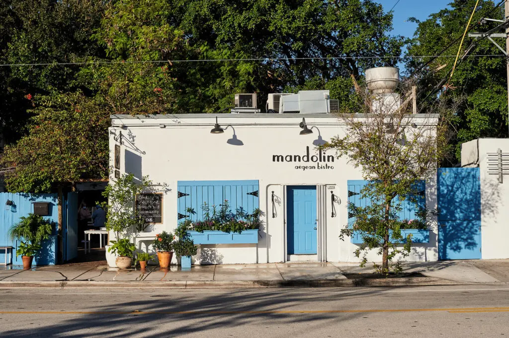 Mandolin Aegean Bistro is a popular and transportive Greek restaurant in the Miami Design District. (Courtesy of Mandolin)