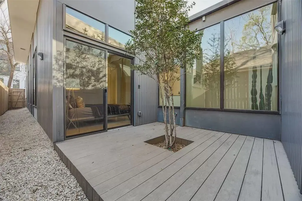 A courtyard deck found just off the master bedroom. 