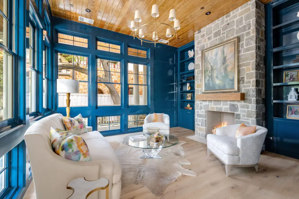 A mix of materials adds warmth to the new build. (Photo courtesy of Compass Real Estate)  
