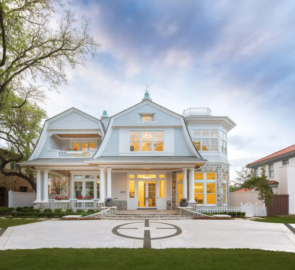 Completed in 2021, this Hamptons-inspired home in University Park proves new construction can have plenty of character.  (Photo courtesy of Compass Real Estate)  