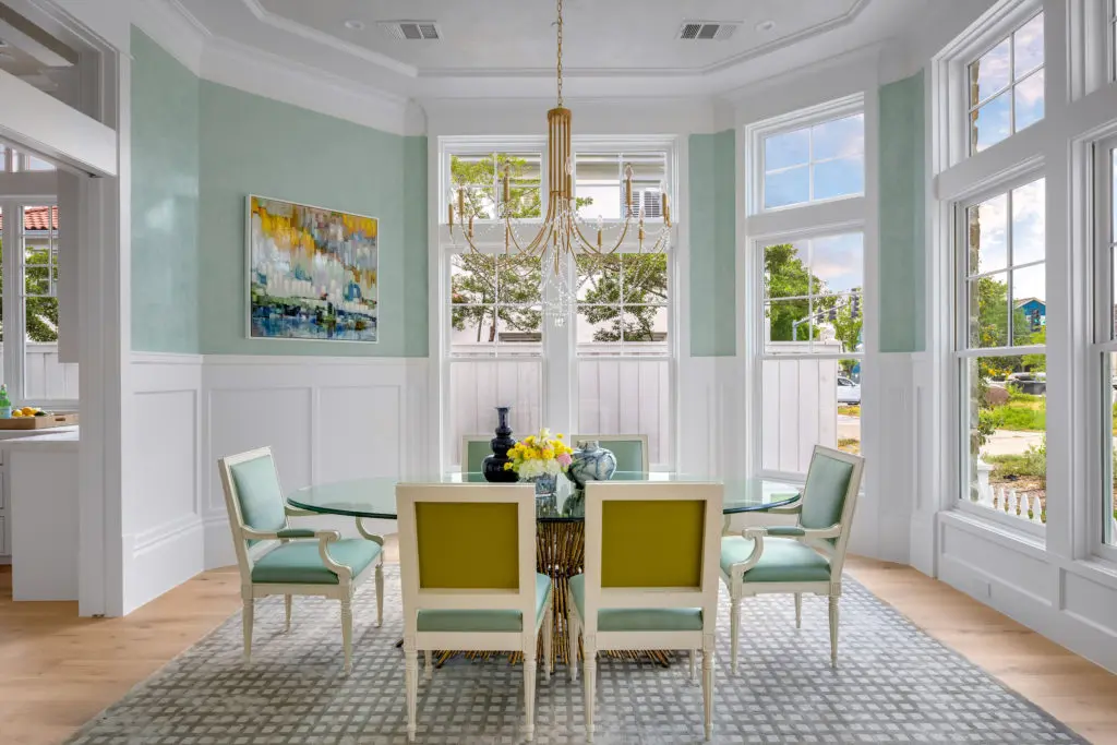 A cheery breakfast room offers plenty of light. (Photo courtesy of Compass Real Estate)