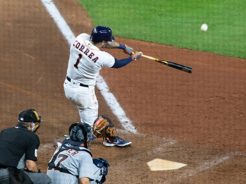 Carlos Correa is off to a good start in his walk year. (Photo by F. Carter Smith)