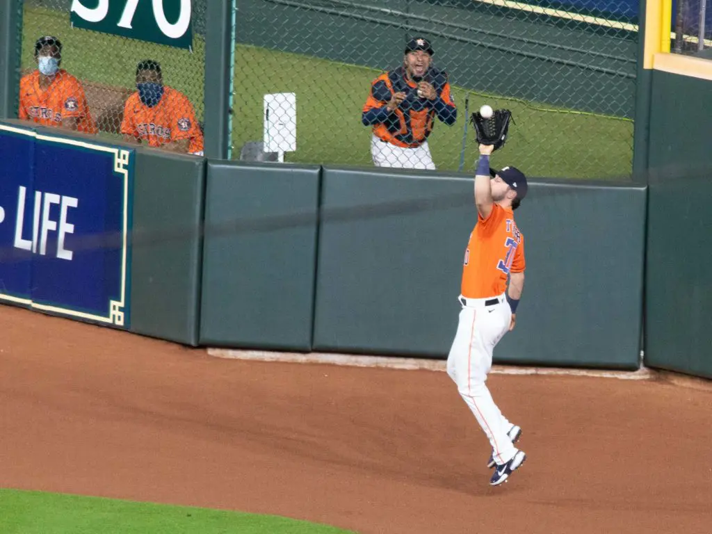 Houston Astros outfielder Kyle Tucker helps give the Astros an elite defense. Photo by F. Carter Smith)